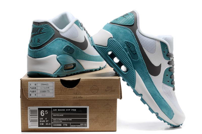 Air Max 90 Hyperfuse fourrure Chaussures Femmes Blanc Vert (1)